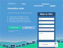Tablet Screenshot of forexdice.com